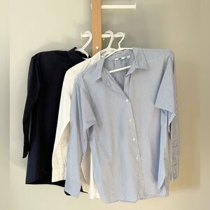 Lot of 3 Uniqlo Cotton Oversized Shirts XS